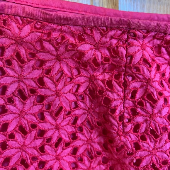 Ann Taylor Vibrant Pink Floral Pencil Skirt cut floral lace, vintage, excellent - Picture 5 of 15